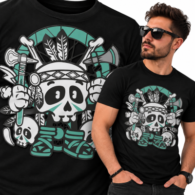 KOSZULKA  ANIMOWANA INDIAN SKULL